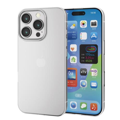 エレコム i Phone 16 Pro ケース クリア 薄型 表面硬度2H ハード ポリカーボネート 軽量 ワイヤレス充電対応 クリア PM-A24CPV06CR