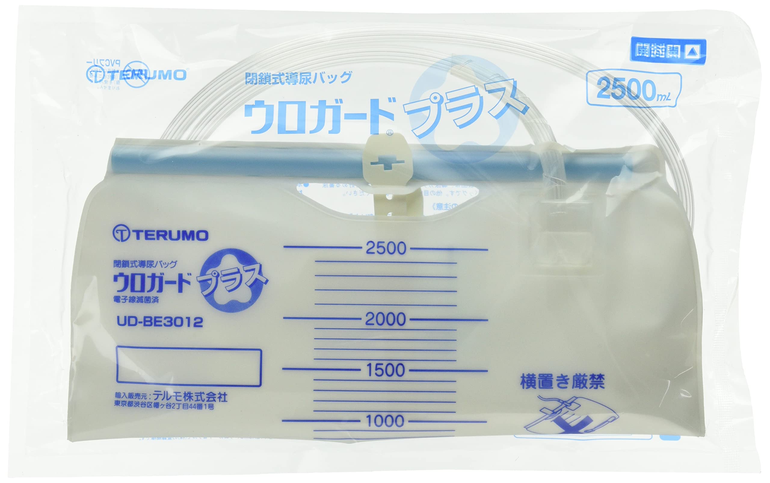 テルモ ウロガードプラス(閉鎖式導尿バッグ) 新鮮尿採取口なし UD-BE3012