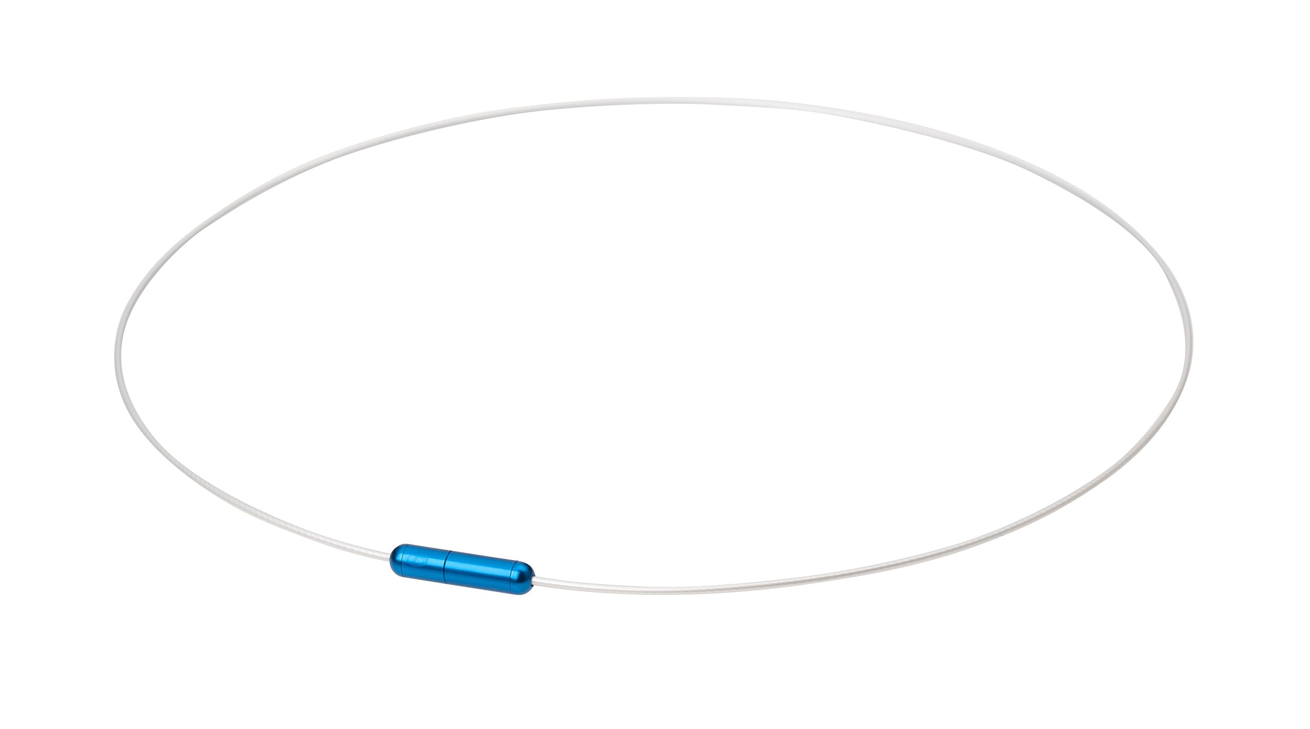 ファイテン(phiten) ネックレス RAKUWA ネック ワイヤーAir ホワイト/ブルー 50cm