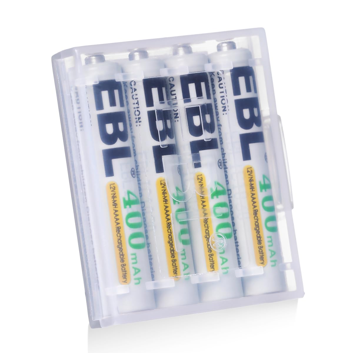 EBL 単6電池 充電式 タッチペンに適用 ケース付き 液漏れ防止 約1200回充電可能 ニッケル水素電池 単六電池*４個入り 400mAh aaaa 充電池
