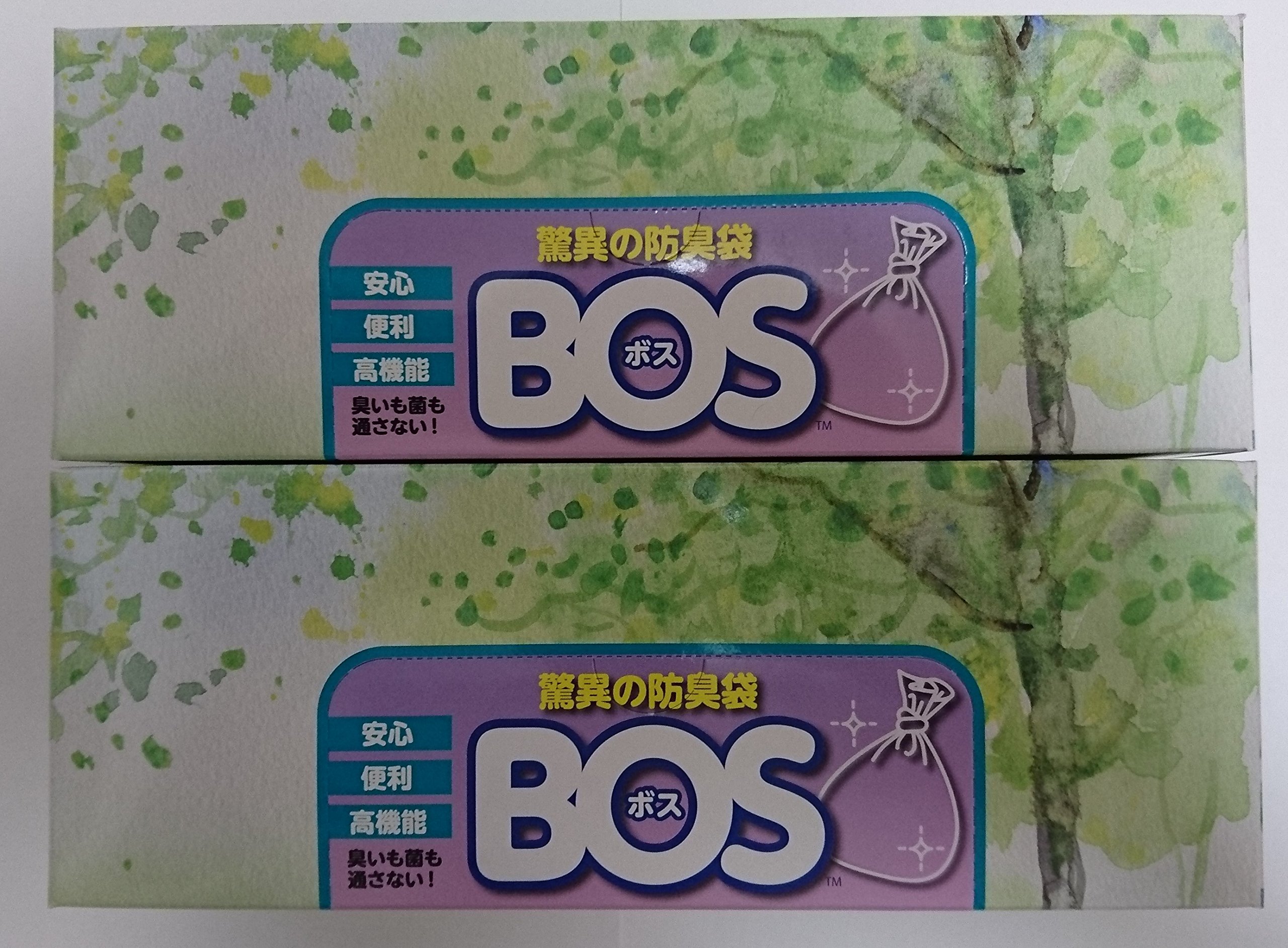 驚異の防臭袋 BOS (ボス) LLサイズ 60枚入り 袋カラー:ホワイト×２個セット