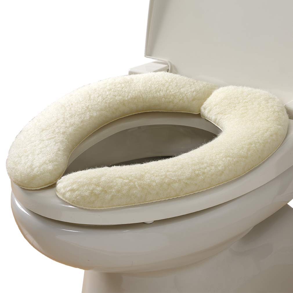 日本製 消臭 洗えるサンコー ずれない ハイパイルタイプ トイレ 便座カバー 25mm クリーム おくだけ吸着 KQ-70