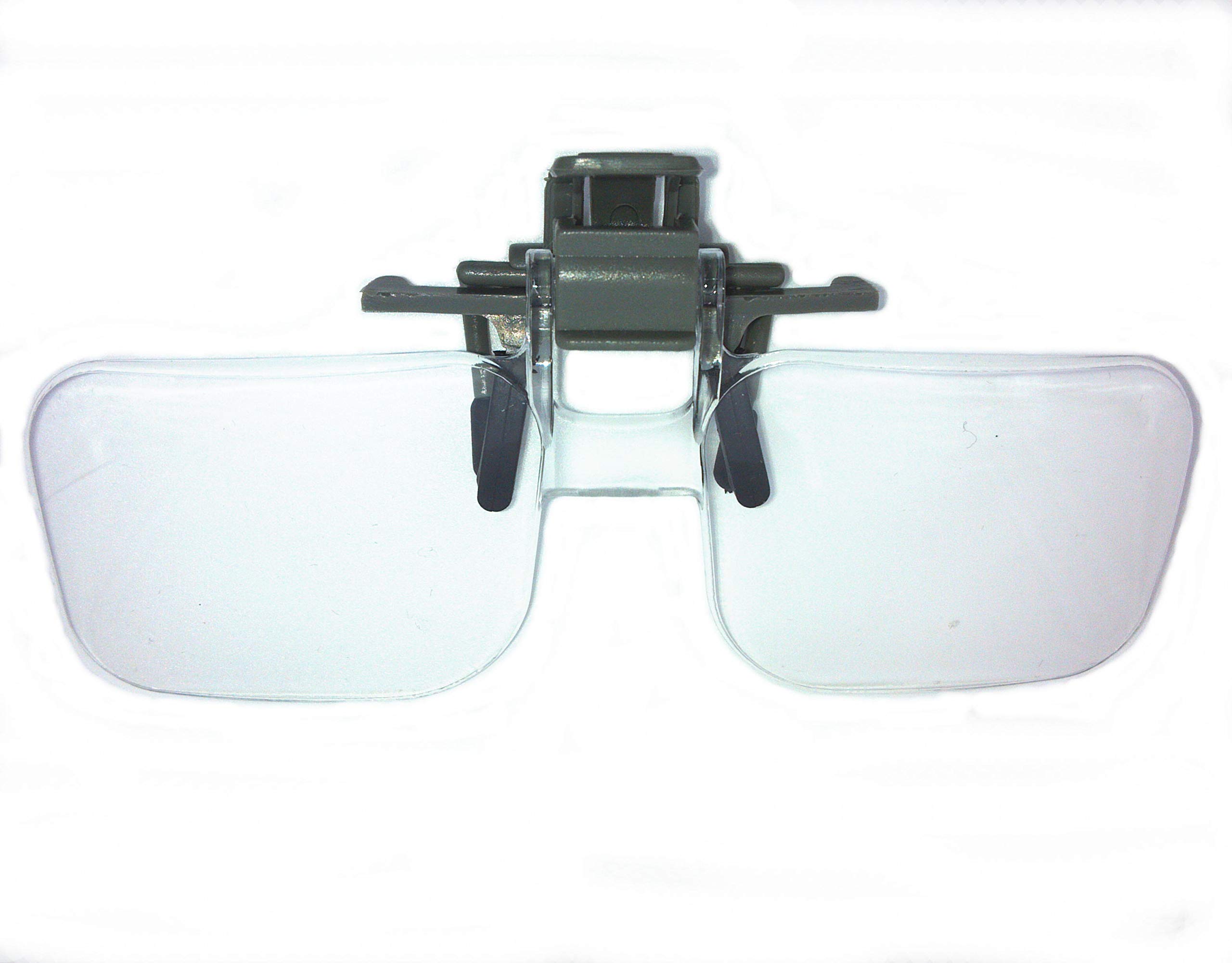 IDHIA クリップ式 ルーペ 跳ね上げ式 めがねルーペ メガネ型 拡大鏡 2倍 ハード眼鏡ケース クロス付 跳ね上げ式ですので眼鏡をかけ替える