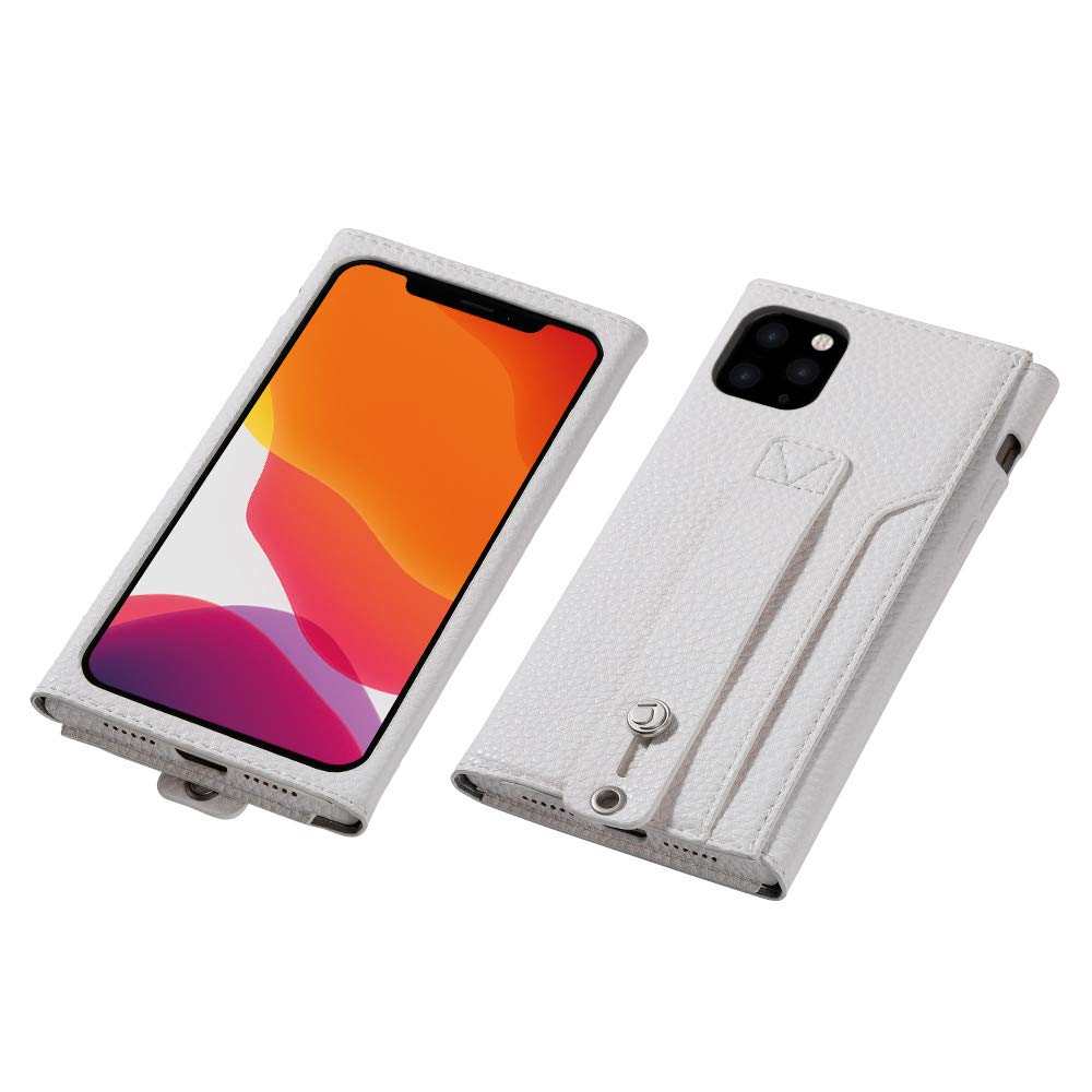 Deff（ディーフ） clings（クリングス） Slim Hand Strap Case for iPhone 11 Pro (ホワイト)