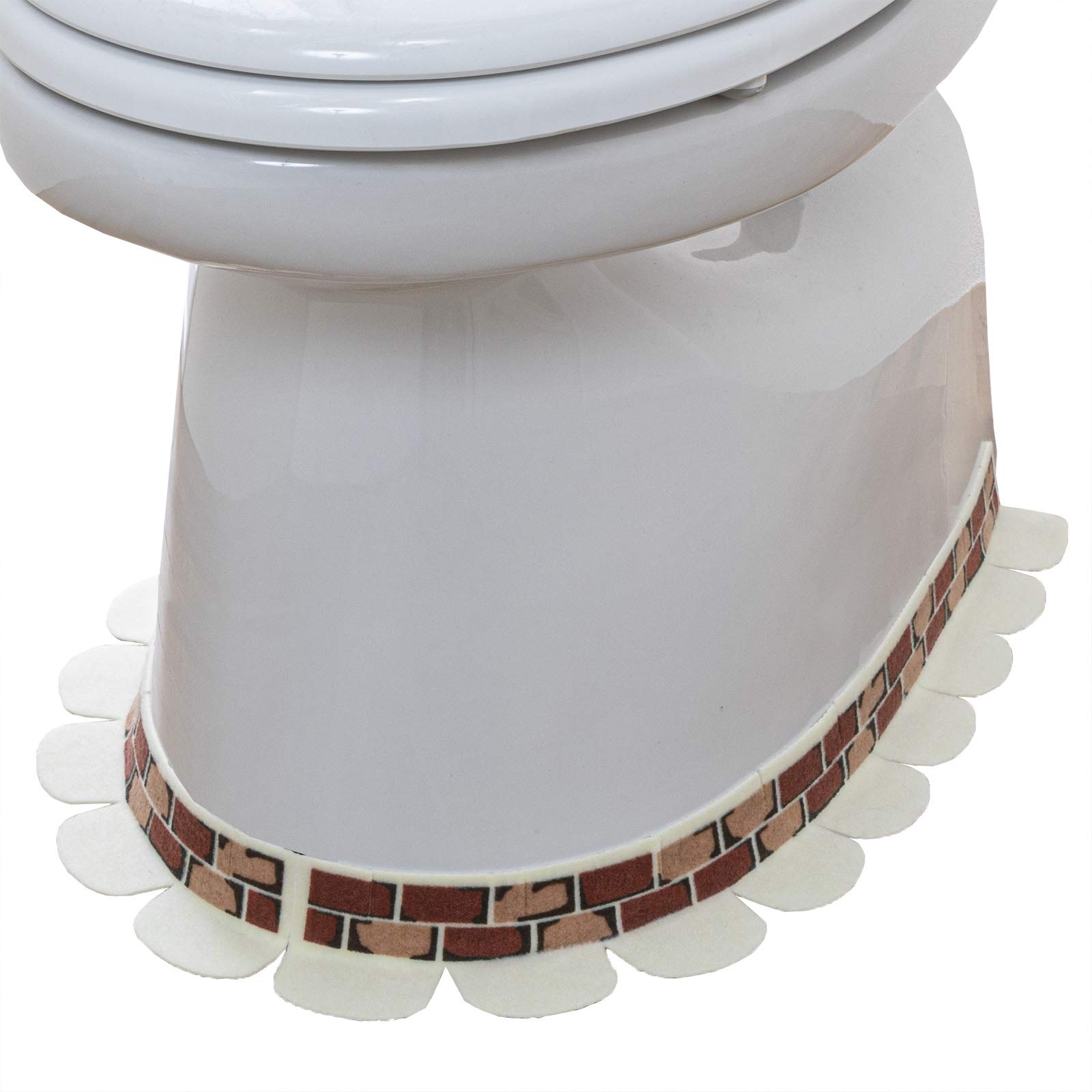 サンコー トイレ 便器すきまテープ ずれない 貼るだけ 汚れ防止 日本製 消臭 洗える おくだけ吸着 レンガ 2枚 8×長さ58cm KX-07