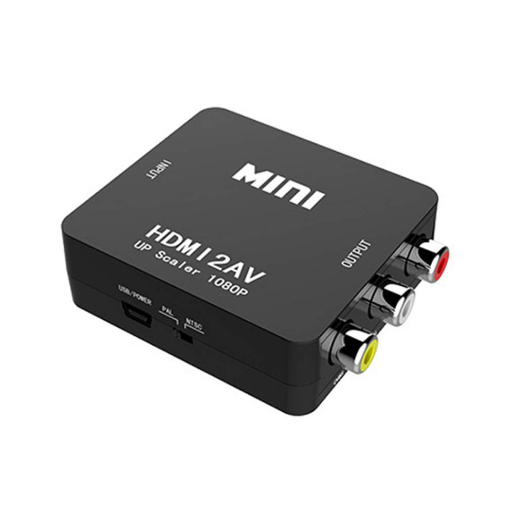 HDMI to AVコンバーター コンポジット HDMI to RCA 変換コンバーター PAL/NTSC切替 1080P対応 HDMIからアナログに変換アダプタ 音声転送
