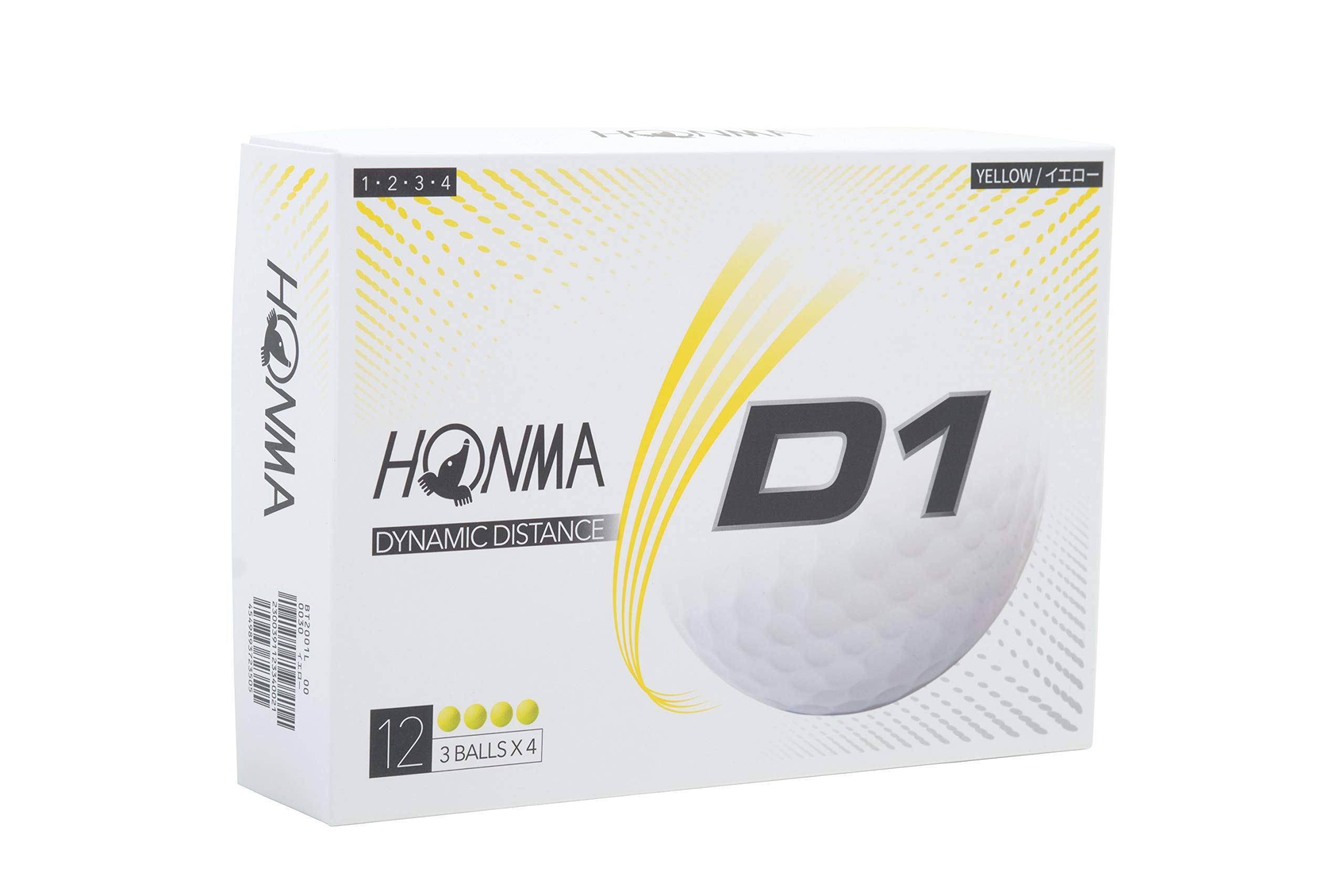 ホンマ ゴルフ ボール D1 2ピース ディスタンス 飛距離 ソフトアイオノマー 1ダース12球入り 368ディンプル 2020 HONMA 本間ゴルフ BT200