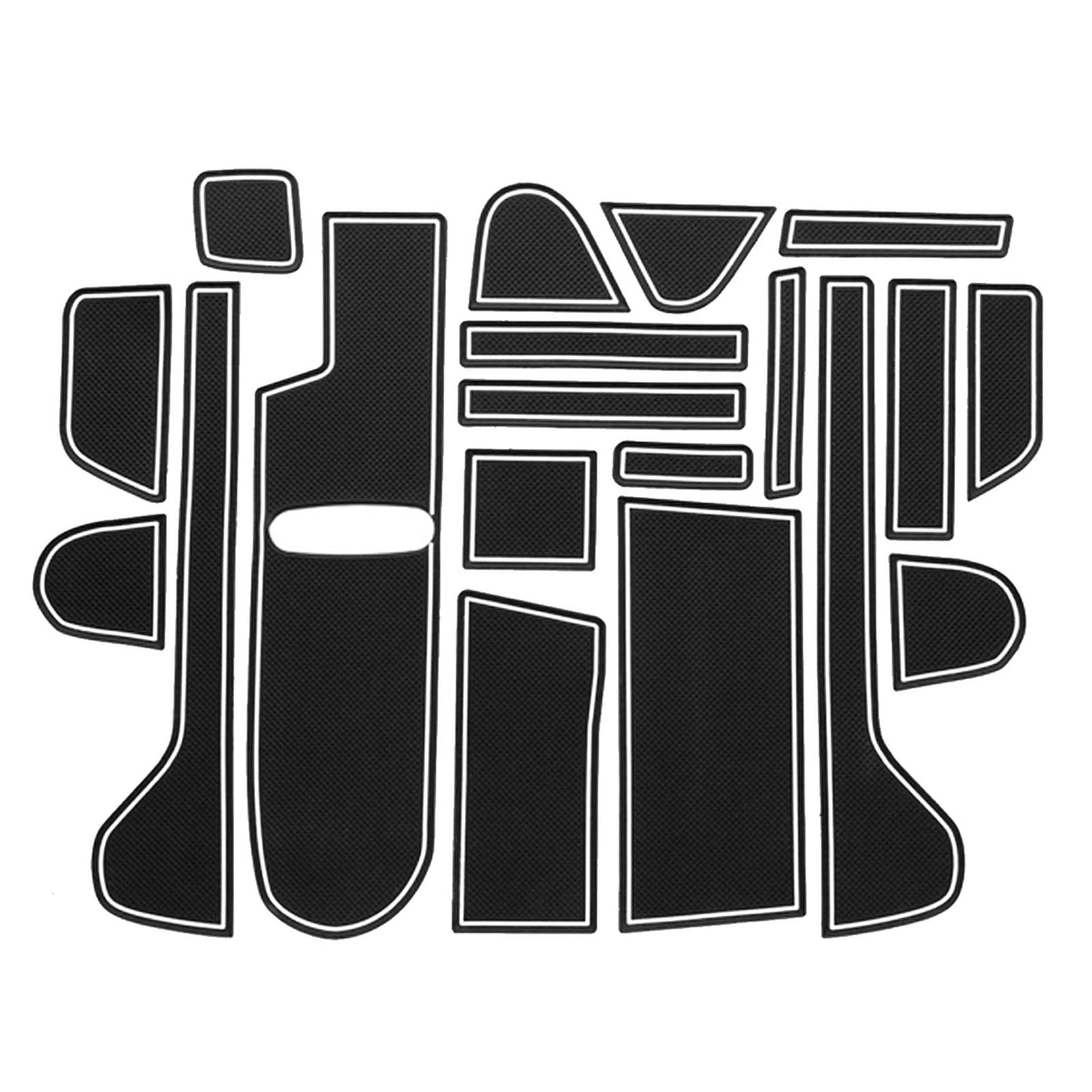SHAOHAO ホンダ N-BOX JF3 JF4 車種専用設計 ドアポケットマット インテリアラバーマット ノンスリップマット フロアマット 保護ゴムマッ