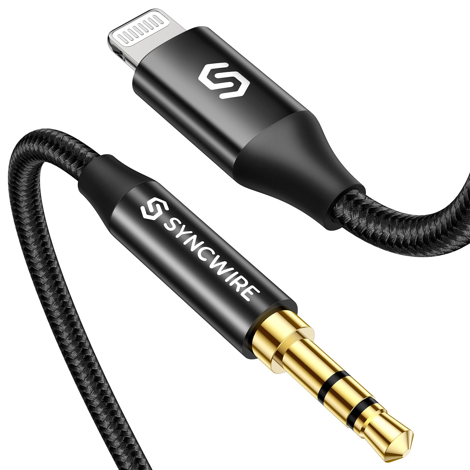 SYNCWIRE ハイレゾ音質 Lightning to 3.5mm 変換ケーブル MFi認証 ヘッドホン/iPod/iPhone/iPad/ホームステレオ/カーステレオ/スピーカー