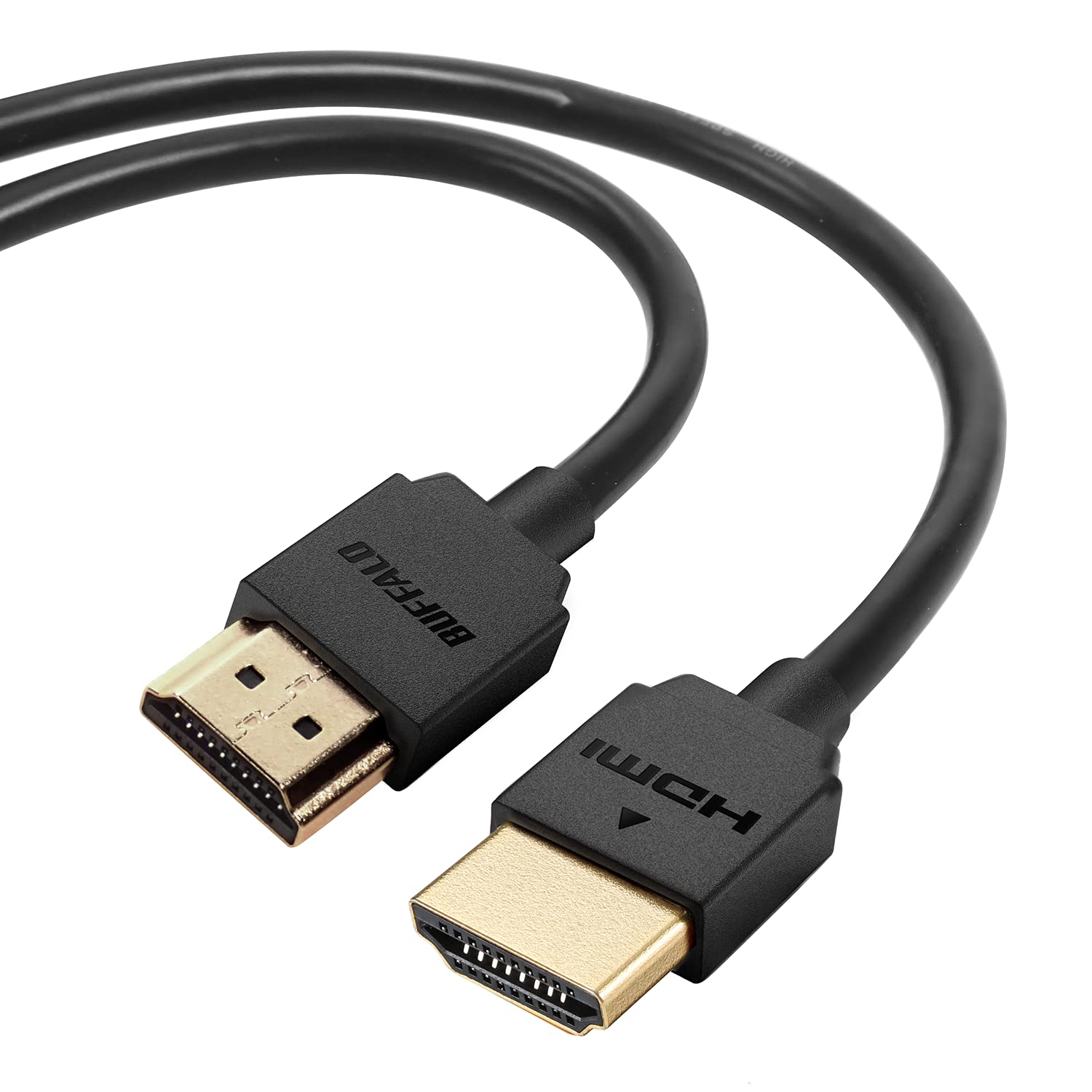 バッファロー HDMI やわらか ケーブル 2m ARC 対応 4K × 2K 対応 HIGH SPEED with Ethernet 認証品 BHDY20BK/N