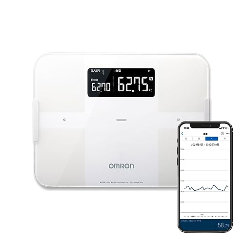 オムロン 体重・体組成計 カラダスキャン スマホアプリ/OMRON connect対応 ホワイト HBF-255T-W
