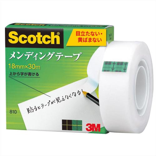 3M スコッチ テープ メンディングテープ 18mm×30m 小巻 810-1-18