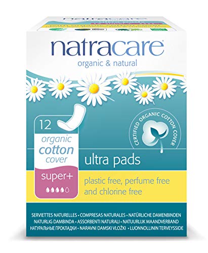 ナトラケア Natracare 生理用ナプキン オーガニック ふつうの日~多い日用 羽根無し ウルトラパッド スーパープラス 12個入り×12セット