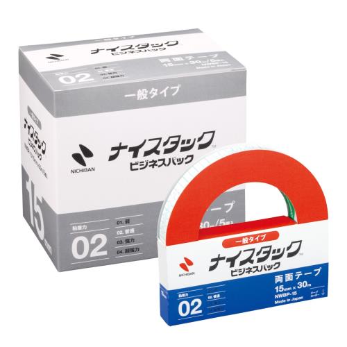 ニチバン 両面テープ ナイスタック ビジネスパック (一般) 5巻入 15mm×30m NWBP-15