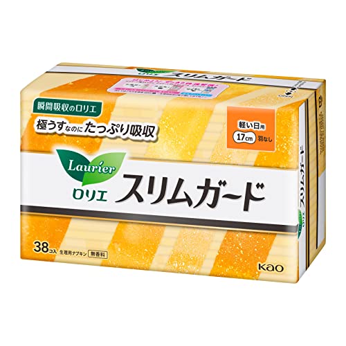 ロリエ スリムガード 軽い日用 羽なし 17cm 38コ入