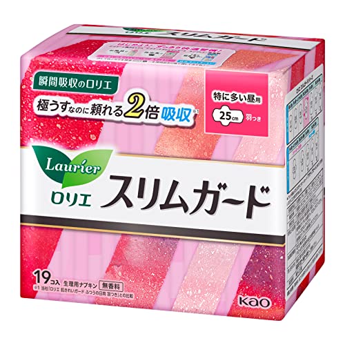 ロリエ スリムガード 長時間しっかり昼用 羽つき 25cm 19コ入