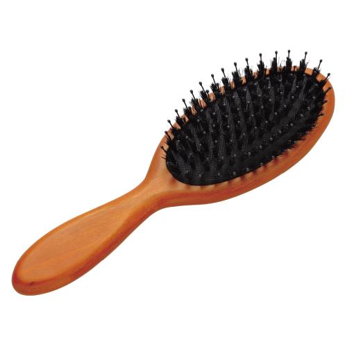 貝印 KAI ヘアブラシ 豚毛 ミックス クッションブラシ 木製 天然毛 KQ3159