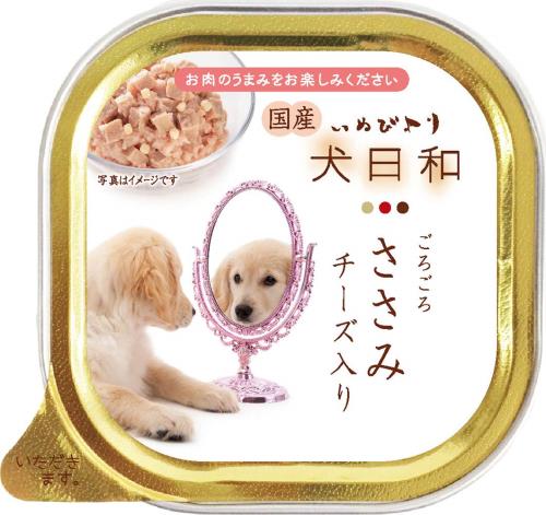 犬日和 ドッグフード トレイささみチーズ入り 100グラム (x 24) (まとめ買い)