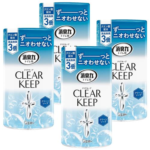 消臭力 トイレ クリアキープ [まとめ買い] トイレ用 置き型 クリーンソープ 400m L×4個 トイレの消臭力 クエン酸配合 消臭剤 消臭 芳香剤 クエン酸プラス