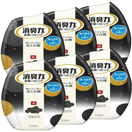 消臭力 [まとめ買い] 玄関 リビング 部屋用 置き型 炭と白檀 400m L×6個 お部屋の消臭力 部屋 寝室 消臭剤 消臭 芳香剤