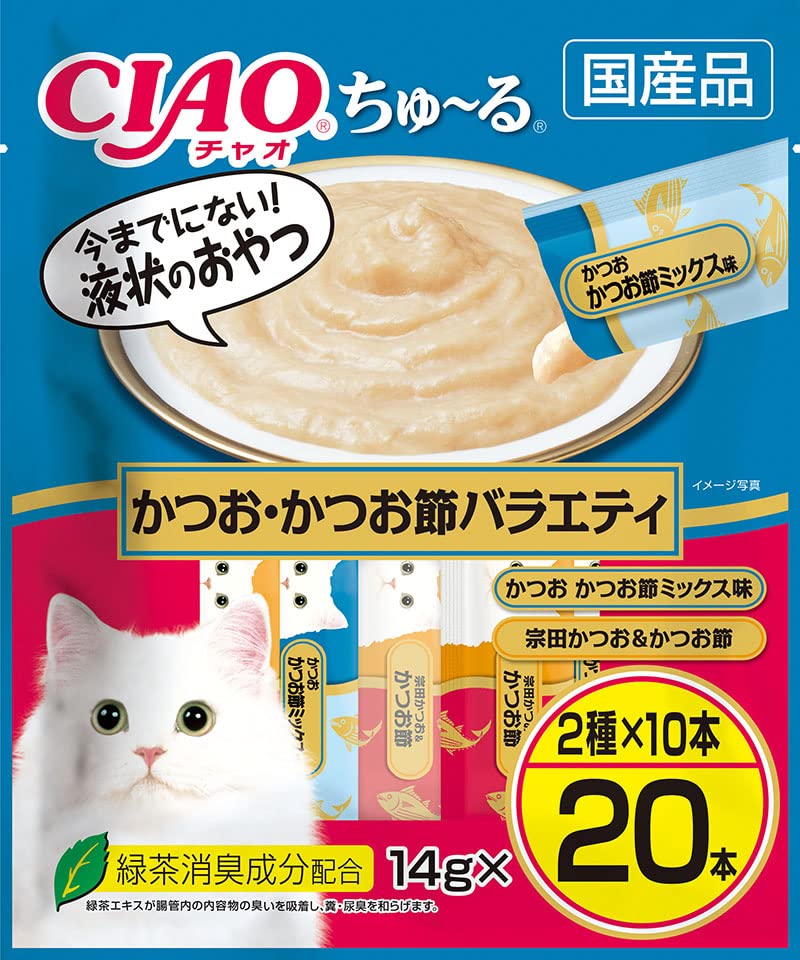 CIAO (チャオ) ちゅ~る かつお・かつお節バラエティ 20本