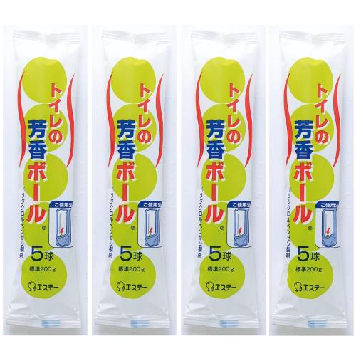 エステー [まとめ買い] トイレの芳香ボール トイレ用 芳香ボール 5球 男子トイレ用 消臭剤 200g×4個 トイレ オフィス 防臭剤 消臭 芳香剤 R
