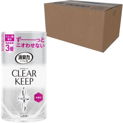 消臭力 トイレ クリアキープ [オフィス ビジネスに ケース販売] トイレ用 置き型 無香料 400m L×18個 トイレの消臭力 クエン酸配合 消臭剤 消臭 芳香剤 クエン酸プラス