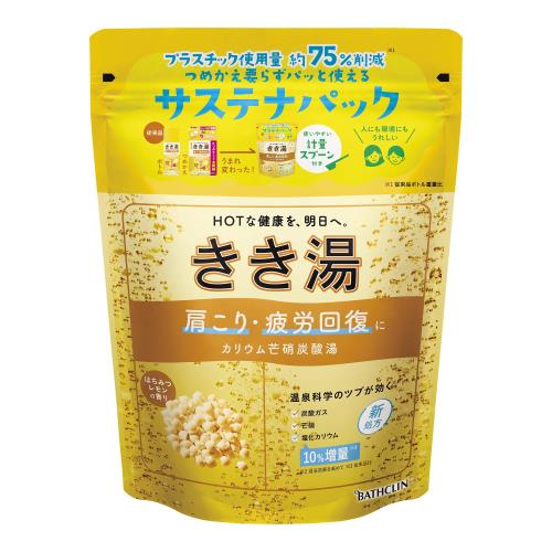 きき湯薬用入浴剤カリウム芒硝炭酸湯 はちみつレモンの香り 360g(約12回分) バスクリン 炭酸入浴剤
