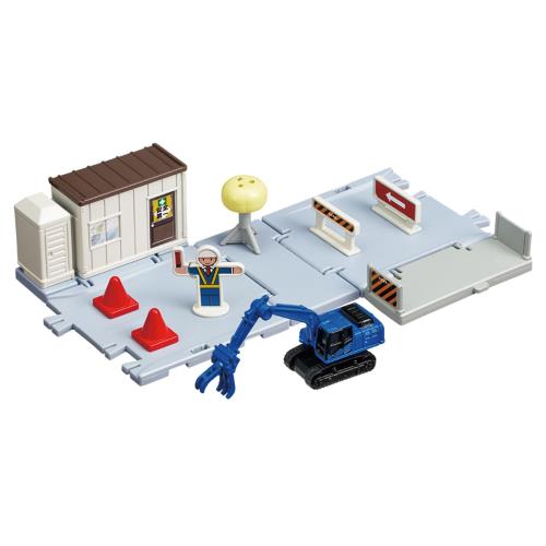 タカラトミー(TAKARA TOMY) トミカ トミカタウン どうろ工事現場 (トミカ情景パーツ付き) ミニカー おもちゃ 3歳以上