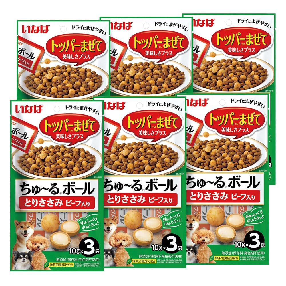 いなば ちゅ~るボール とりささみ ビーフ入り 10g×3袋×6袋入り