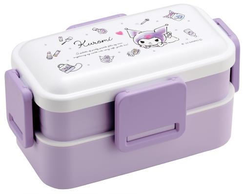 スケーター(Skater) 弁当箱 2段 600ml 女性用 抗菌 ふんわり盛れる ドーム型フタ 日本製 サンリオ クロミ 水彩コスメ PFLW4AG68821