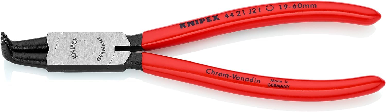 クニペックス KNIPEX 4421-J21 穴用スナップリングプライヤー 曲(SB)