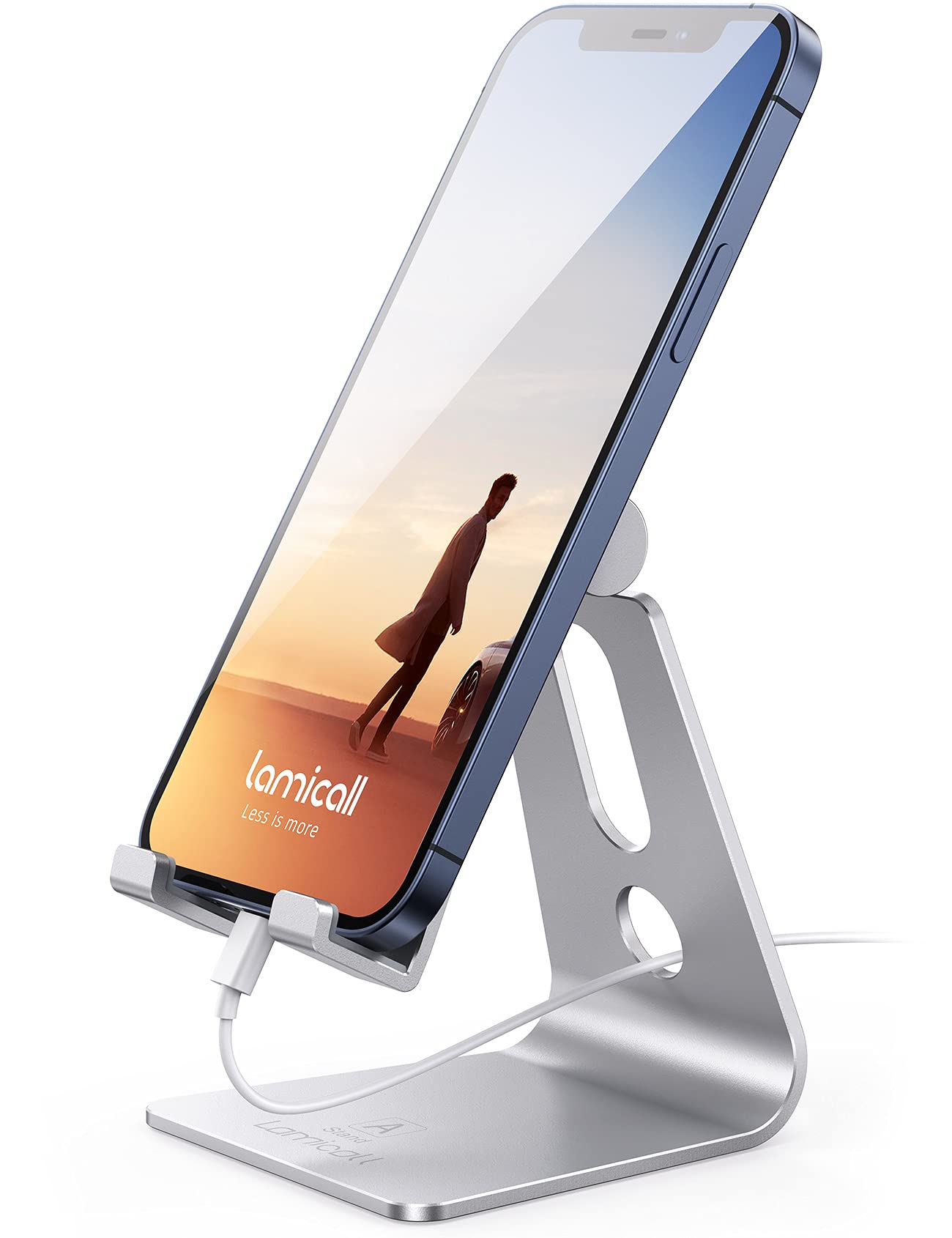 Lomicall スマホ スタンド アルミ 角度調整: 卓上 携帯 けいたい 立て スマフォ すまほ アイフォン アンドロイド stand 置き 台 ホルダー 机 つくえ デスク 横 縦 i Phon