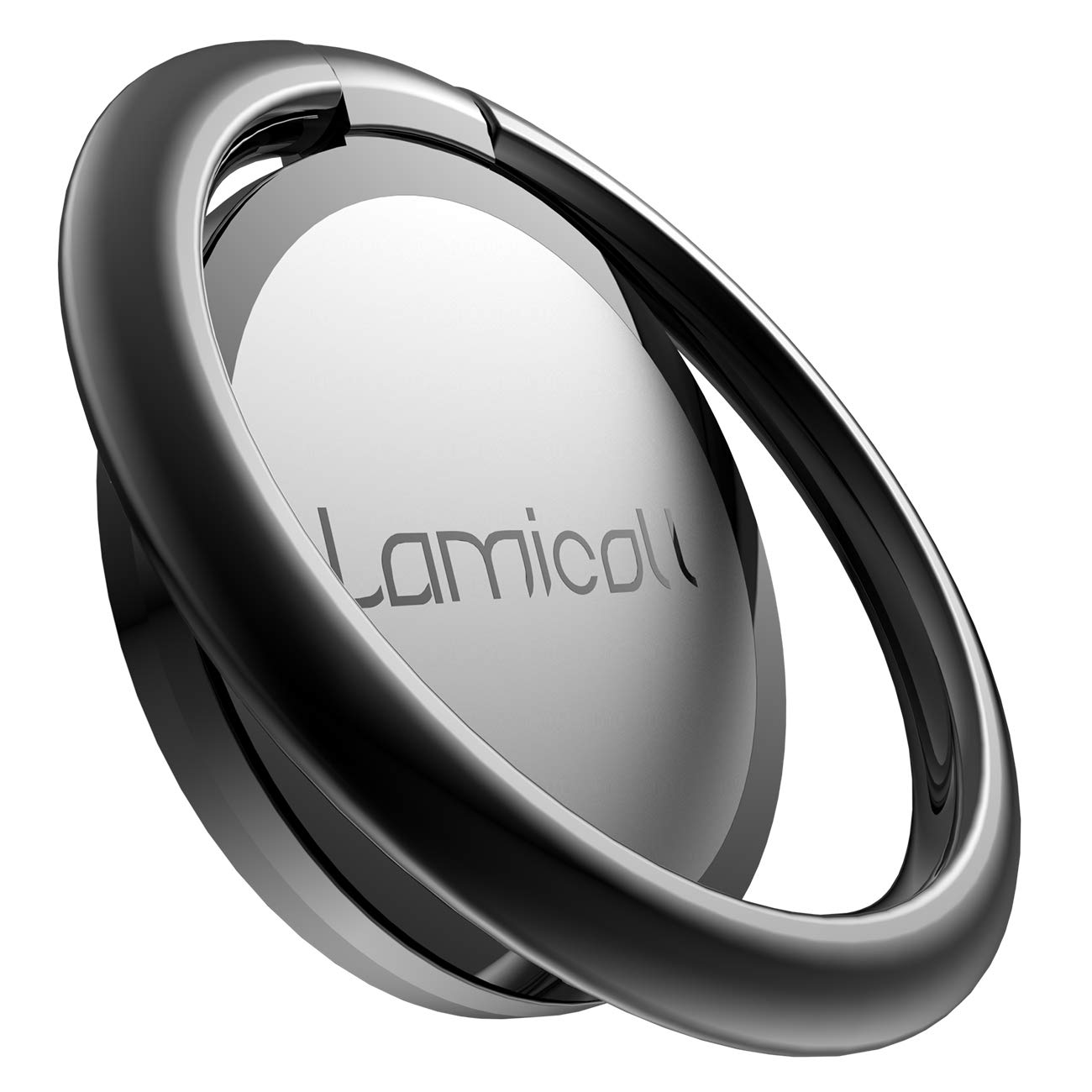スマホリング 4? 薄い 180度 360度回転式: Lomicall 携帯電話 リングホルダー 片手持ち 携帯リング 指輪型 薄 フィンガーリング 薄型 アイホン 指リング スタンド機能 角度調整 
