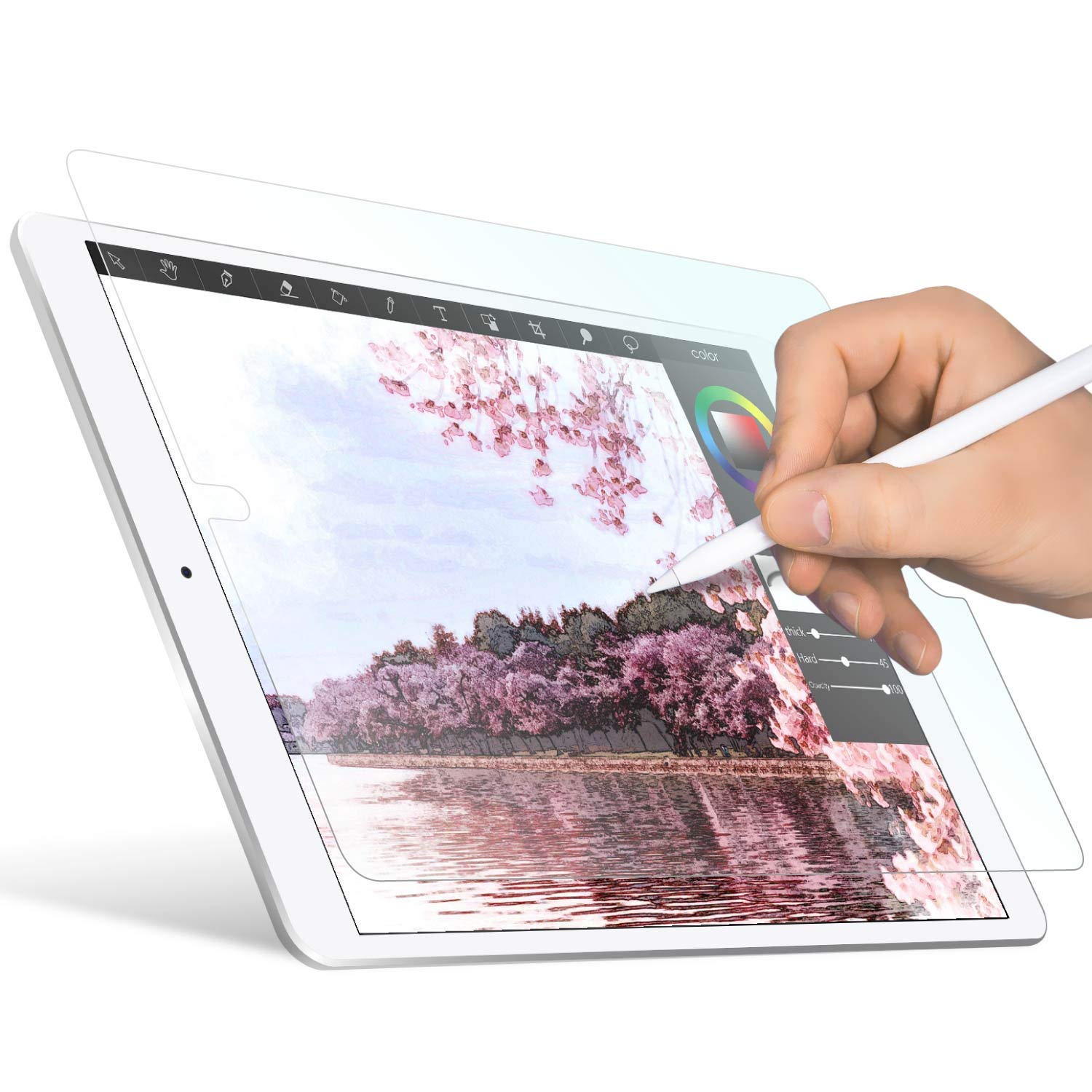 エレコム(ELECOM) i Pad 10.2 第9/8/7世代 (2021/2020/2019年) フィルム ペーパーテクスチャ 反射防止 上質紙タイプ 紙のような描き心地 TB-A19RFLAPL