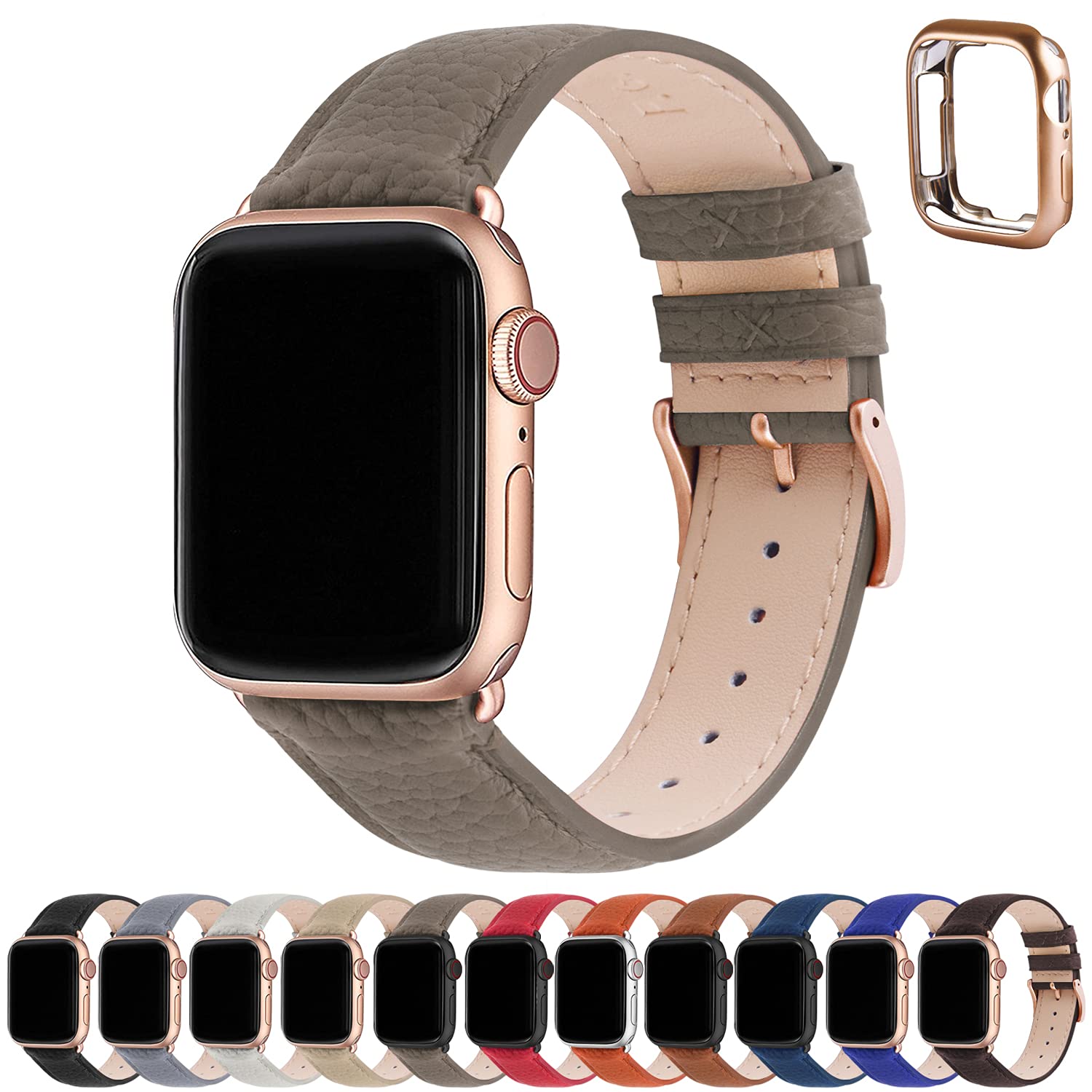コンパチブル アップルウォッチ バンド 38mm 40mm 41mm Apple Watch バンド アップルウォッチベルト 本革 装着簡単 保護ケース付き レディース メンズ 1/2/3/4/5/6