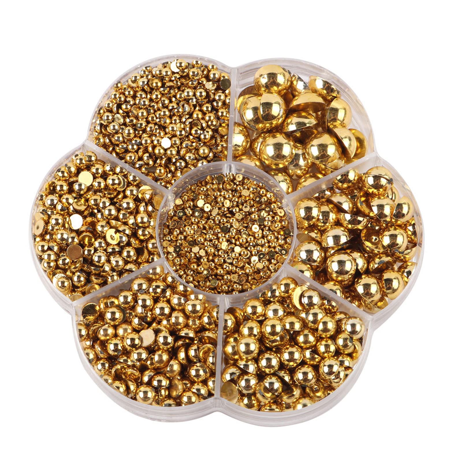 Hitasi 半円パール 3100粒 半球パール ABS パールストーン パールスカボション 2/3/4/5/6/8/10Mm 光沢 半球型 ネイルアート 衣類 携帯電話 手作りアクセサリーパーツ D