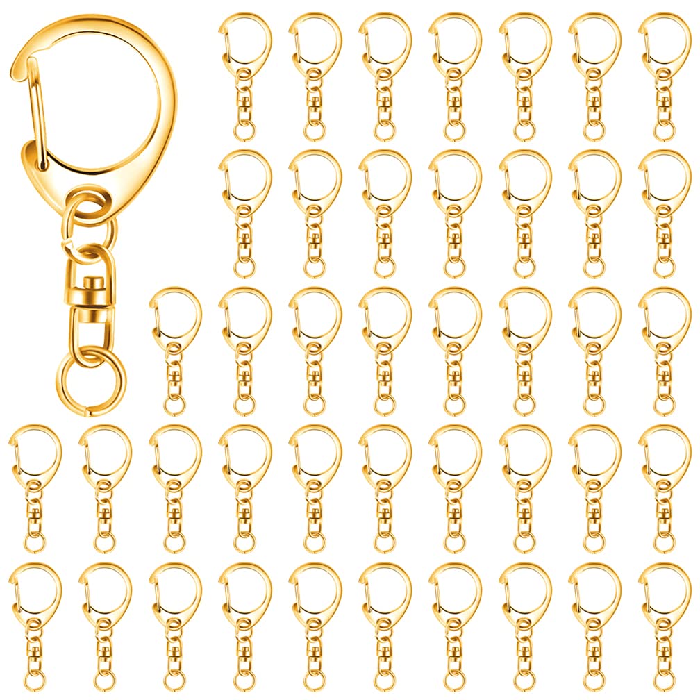 Ｌａｓｏｌｌ キーホルダー金具 50個入り キーホルダー パーツ キーリング リング チャーム ストラップ ナスカン 回転フック 丸カン付き ワンタッチ ハンドメイド アクセサリー 手作り 素材 DI