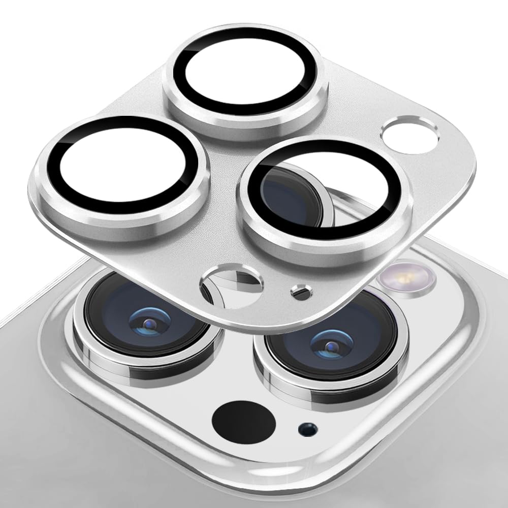 Kakuki For i Phone 15 Pro/i Phone 15 Pro Max カメラフィルム アルミ合金製＋AR高透過率強化ガラス アイフォン15プロ/アイフォン15プロマックス 一体型レ