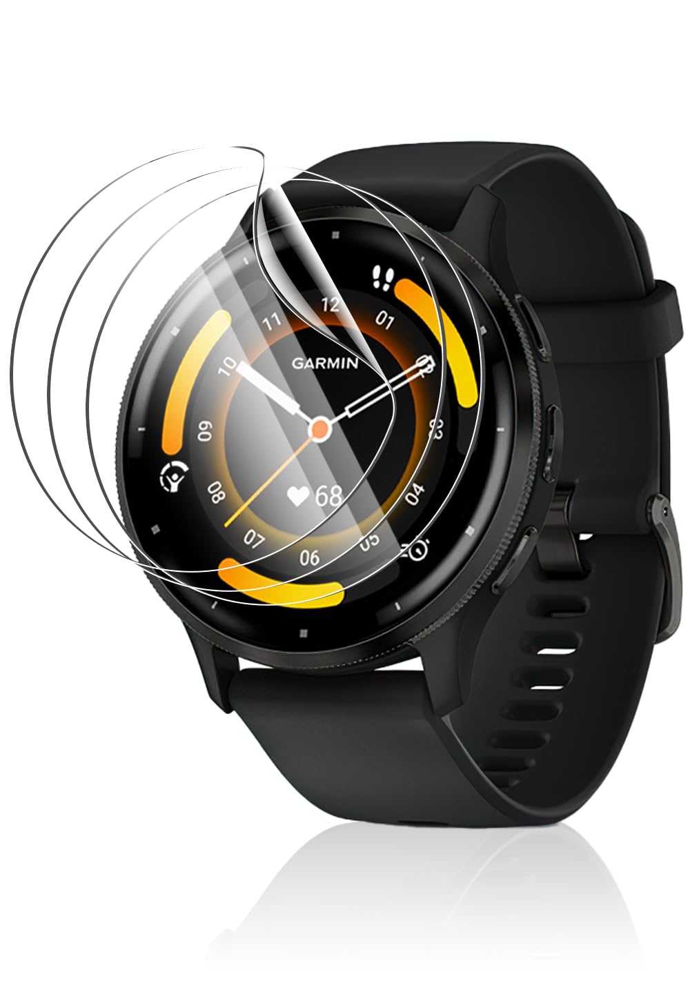 Maxku GARMIN(ガーミン) Venu 3 保護フィルム GARMIN Venu 3液晶保護フィルム Venu 3フィルム 柔軟性PET 柔らかい 硬度4H 気泡ゼロ 指紋防止 飛散防止 高感